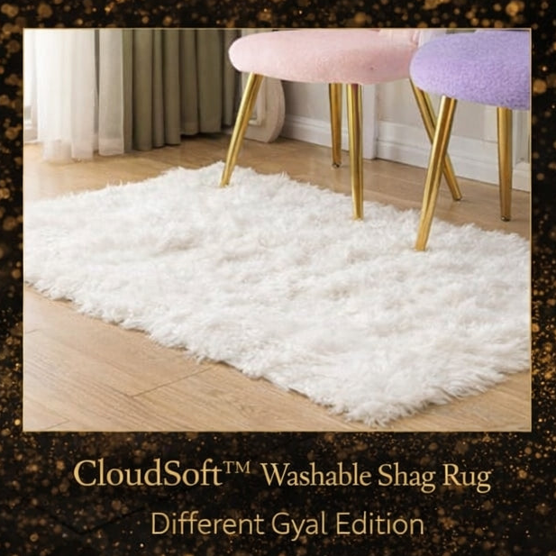 CloudSoft™️ Washable Shag Rug - Different Gyal Edition